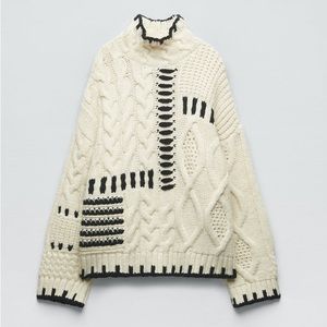 Zara Soft Braided Chunky Sweater